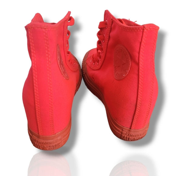 Converse Chuck Taylor All Star Platform Hot Pink Hightop Sneakers Shoes Wedge 7 - Picture 4 of 9